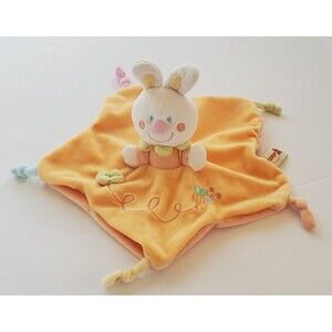 Nicotoy Doudou Plat Bunny Lovey Baby Security Blanket Plush Colorful Star Bee